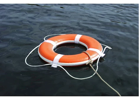 Taylor Made 364 Vinyl Coated Foam Life Ring - 24" Dia, Orange w/White Rope, 16.5 lbs. Min Buoyancy|364